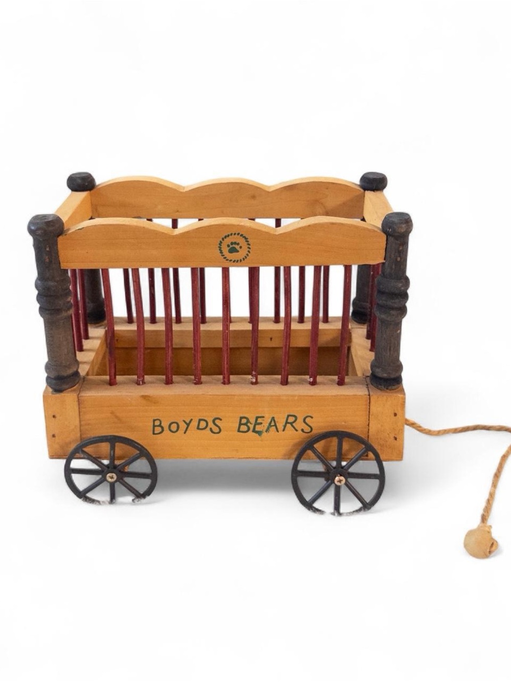 Boyd’s Bears Vintage Wooden Circus Wagon | Teddy Bear Display Cart